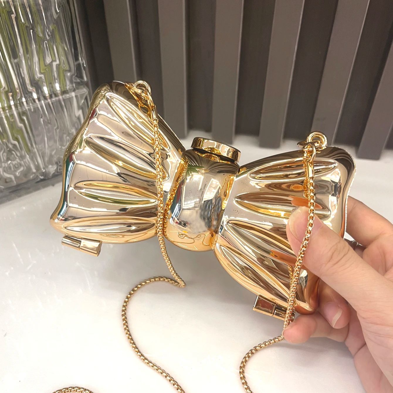 Luxury Bags Designer - Borsa da sera dorata Borse e