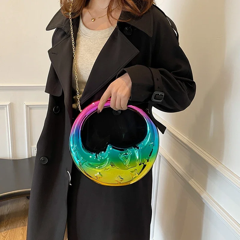 Luxury Bags To Sell - Borsa a Tracolla Mezzaluna in PVC