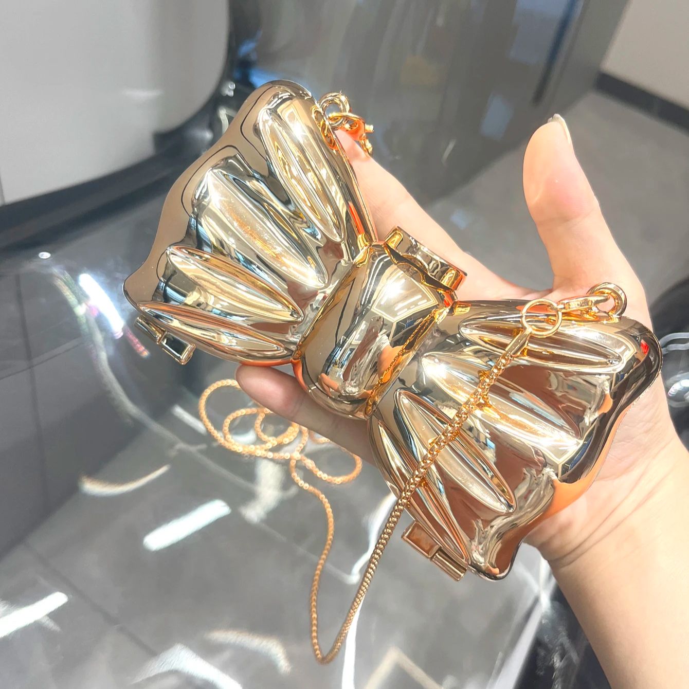 Borsa da sera dorata Borse e b - Luxury Bags Designer recensione e prezzo